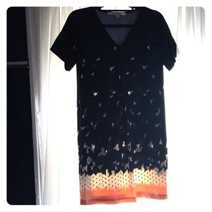 Navy shift dress